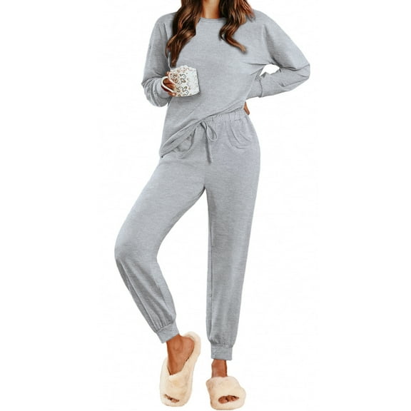 Fantaslook Womens Pajamas Sets Long Sleeve Top and Pant with Pockets Lounge Wear Set Oufits