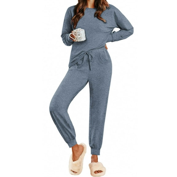 Fantaslook Womens Pajamas Sets Long Sleeve Top and Pant with Pockets Lounge Wear Set Oufits