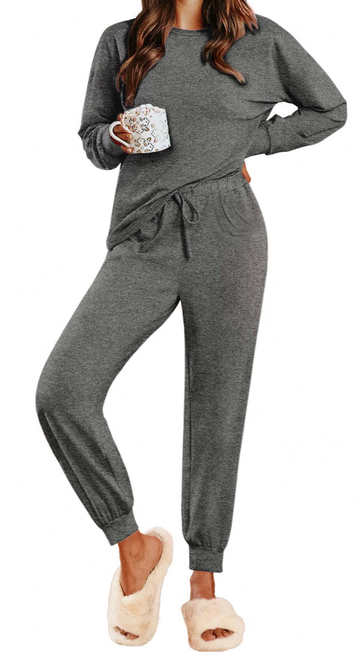 Walmart savings: Walmart Black Friday Deals 2025 Fantaslook Womens Pajamas Sets Long Sleeve Top and Pant with Pockets Lounge Wear Set Oufits