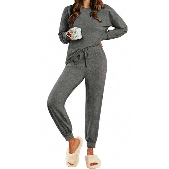 Fantaslook Womens Pajamas Sets Long Sleeve Top and Pant with Pockets Lounge Wear Set Oufits