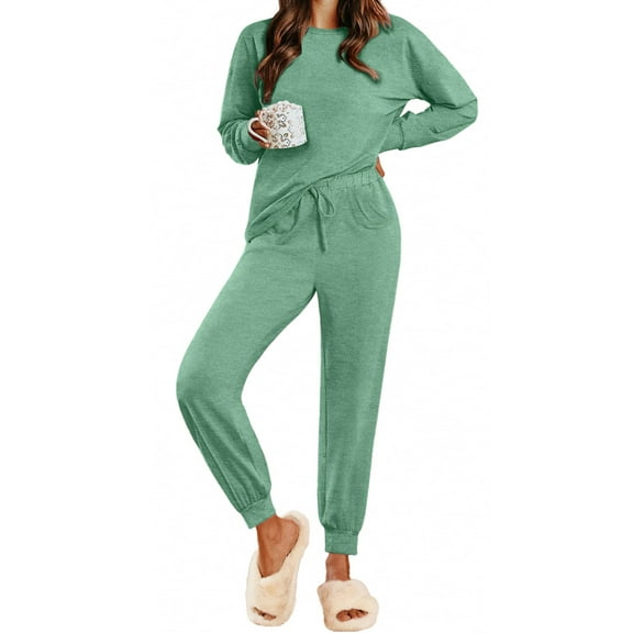 Fantaslook Womens Pajamas Sets Long Sleeve Top and Pant with Pockets Lounge Wear Set Oufits