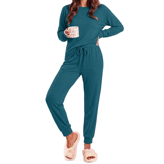 Fantaslook Womens Pajamas Sets Long Sleeve Top and Pant with Pockets Lounge Wear Set Oufits
