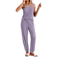 thumbnail image 1 of Fantaslook Womens Pajamas Sets V Neck Tank Tops and Long Pants Two Piece Lounge Sets Summer Oufits Loungewear, 1 of 9