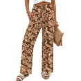 thumbnail image 1 of Fantaslook Womens Pants Casual Boho Palazzo Pants Wide Leg Lounge Pants Trousers with Pocket, 1 of 9