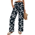 thumbnail image 1 of Fantaslook Womens Pants Casual Boho Palazzo Pants Wide Leg Lounge Pants Trousers with Pocket, 1 of 9