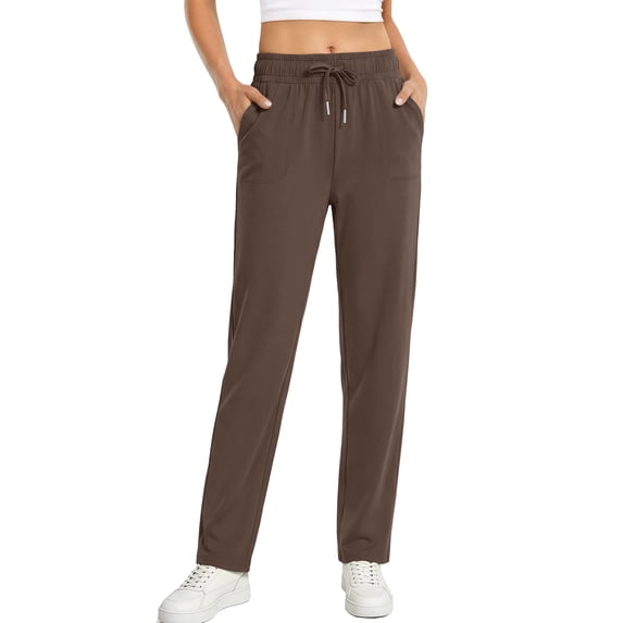 Fantaslook Womens Pants Stretch Knit Casual Lounge Pants Drawstring Athletic Work Pants with Pockets