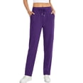 thumbnail image 1 of Fantaslook Womens Pants Stretch Knit Casual Lounge Pants Drawstring Athletic Work Pants with Pockets, 1 of 10
