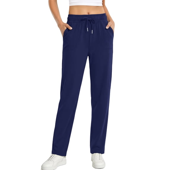 Fantaslook Womens Pants Stretch Knit Casual Lounge Pants Drawstring Athletic Work Pants with Pockets