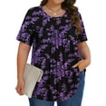 thumbnail image 1 of Fantaslook Womens Plus Size Tops Tunic Short Sleeve Shirts Floral Blouses Loose Summer Tops, 1 of 9