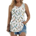 thumbnail image 1 of Fantaslook Womens Tank Tops Dressy Casual Sleeveless Blouses Crew Neck Pleated Tunic Shirts Summer Tops, 1 of 10