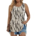 thumbnail image 1 of Fantaslook Womens Tank Tops Dressy Casual Sleeveless Blouses Crew Neck Pleated Tunic Shirts Summer Tops, 1 of 9