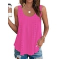 thumbnail image 1 of Fantaslook Womens Tank Tops Eyelet Crew Neck Sleeveless Tops Dressy Casual Flowy Summer Shirts, 1 of 9
