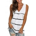 thumbnail image 1 of Fantaslook Womens Tank Tops Summer V Neck T Shirts Sleeveless Tops Side Split Tanks, 1 of 7