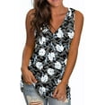 thumbnail image 1 of Fantaslook Womens Tank Tops Summer V Neck T Shirts Sleeveless Tops Side Split Tanks, 1 of 7