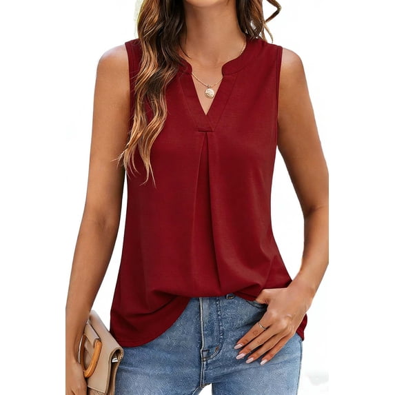 Fantaslook Womens Tank Tops V Neck Sleeveless Summer Shirts Loose Casual Tops Blouse