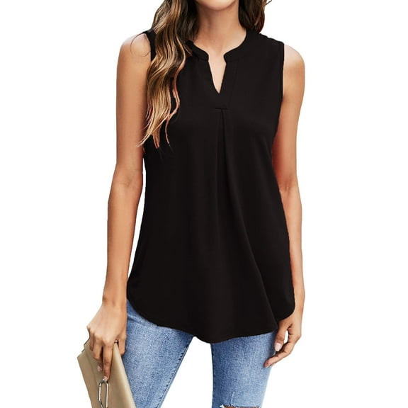 Fantaslook Womens Tank Tops V Neck Sleeveless Summer Shirts Loose Casual Tops Blouse