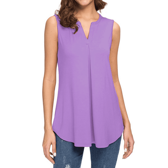 Fantaslook Womens Tank Tops V Neck Sleeveless Summer Shirts Loose Casual Tops Blouse
