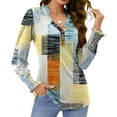 thumbnail image 1 of Fantaslook Womens Tops Dressy Blouses V Neck Puff Long Sleeve Tunic Tops Button Fall Shirts, 1 of 4