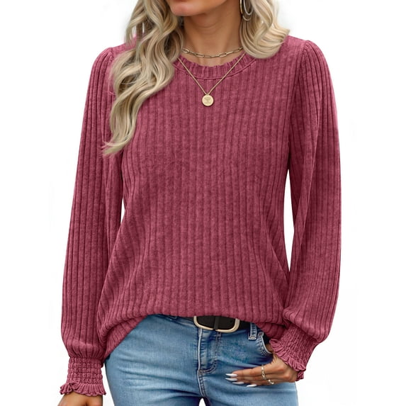 Fantaslook Womens Tops Dressy Casual Long Sleeve Shirts Fashion Blouses Lightweight Fall Sweaters