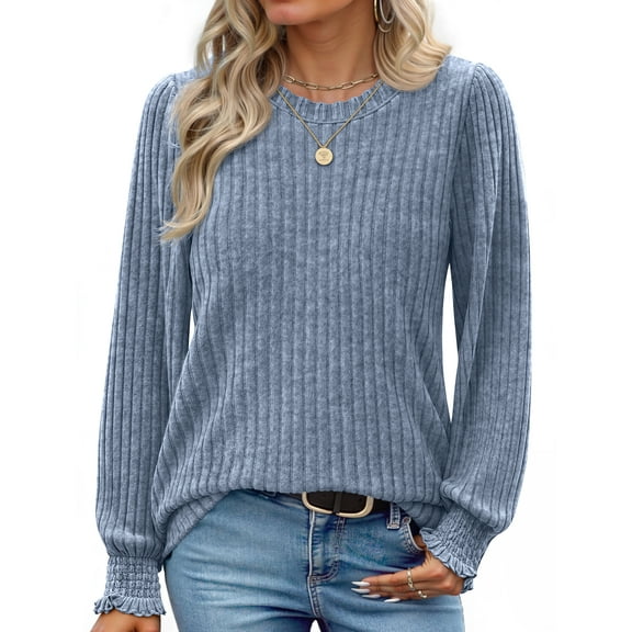 Fantaslook Womens Tops Dressy Casual Long Sleeve Shirts Fashion Blouses Lightweight Fall Sweaters