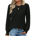 thumbnail image 1 of Fantaslook Womens Tops Dressy Casual Long Sleeve Shirts Fashion Blouses Lightweight Fall Sweaters, 1 of 7