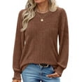 thumbnail image 1 of Fantaslook Womens Tops Dressy Casual Long Sleeve Shirts Fashion Blouses Lightweight Fall Sweaters, 1 of 7