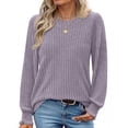 thumbnail image 1 of Fantaslook Womens Tops Dressy Casual Long Sleeve Shirts Fashion Blouses Lightweight Fall Sweaters, 1 of 3