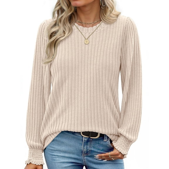 Fantaslook Womens Tops Dressy Casual Long Sleeve Shirts Fashion Blouses Lightweight Fall Sweaters