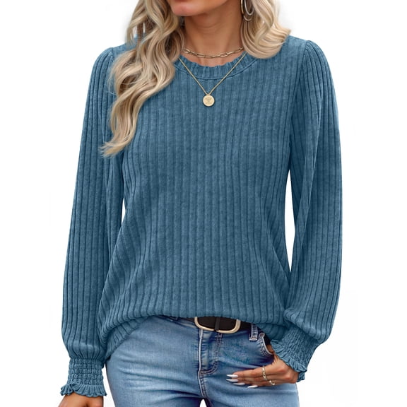 Fantaslook Womens Tops Dressy Casual Long Sleeve Shirts Fashion Blouses Lightweight Fall Sweaters