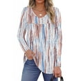 thumbnail image 1 of Fantaslook Womens Tops Dressy Casual Pleated Blouses V Neck Long Sleeve Shirts Fall Tunic Tops, 1 of 8