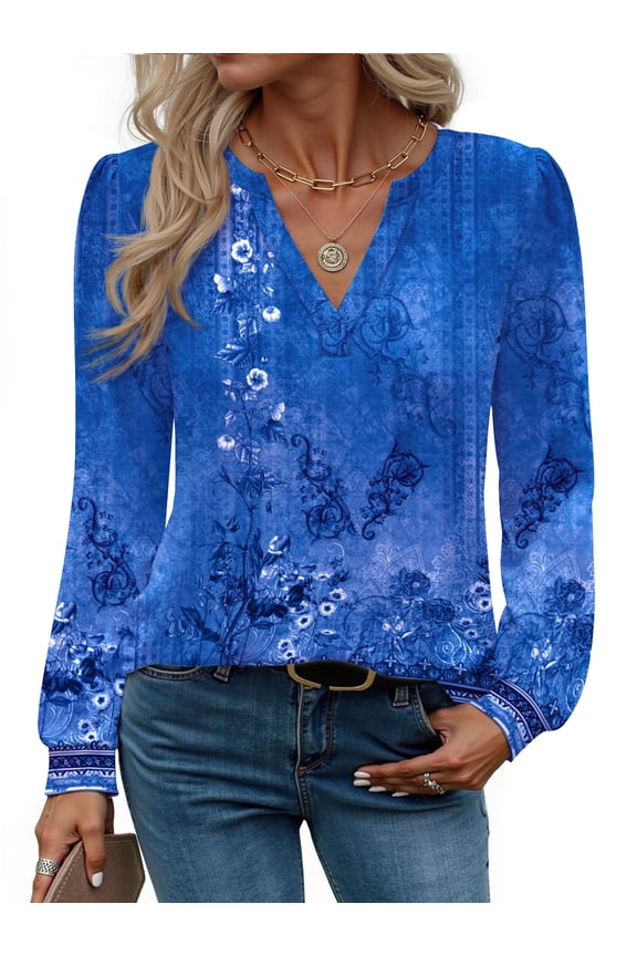 Womens Tops Long Sleeve V Neck Blouses Business Casual Shirts Fall Fashion Dressy Tops