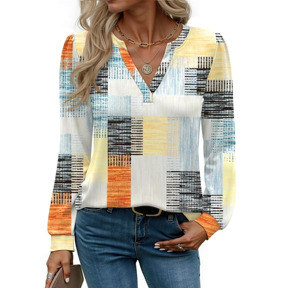 Fantaslook Womens Tops Long Sleeve V Neck Blouses Business Casual Shirts Fall Fashion Dressy Tops