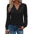 thumbnail image 1 of Fantaslook Womens Tops Long Sleeve V Neck Blouses Business Casual Shirts Fall Fashion Dressy Tops, 1 of 8