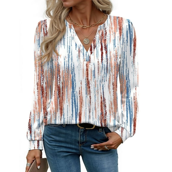 Fantaslook Womens Tops Long Sleeve V Neck Blouses Business Casual Shirts Fall Fashion Dressy Tops