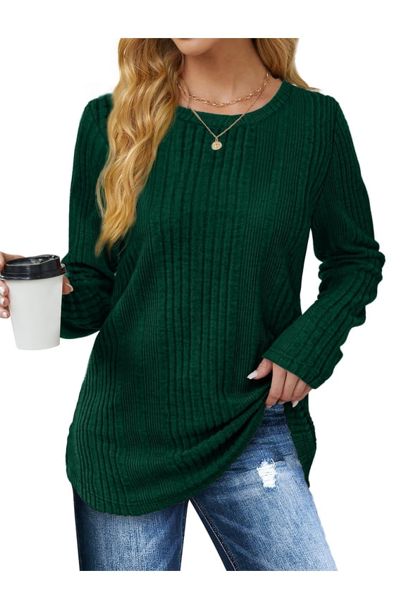 Womens Tops Textured Long Sleeve Shirts Casual Fall Tops Lightweight Pullover