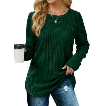 Fantaslook Womens Tops Textured Long Sleeve Shirts Casual Fall Tops Lightweight Pullover