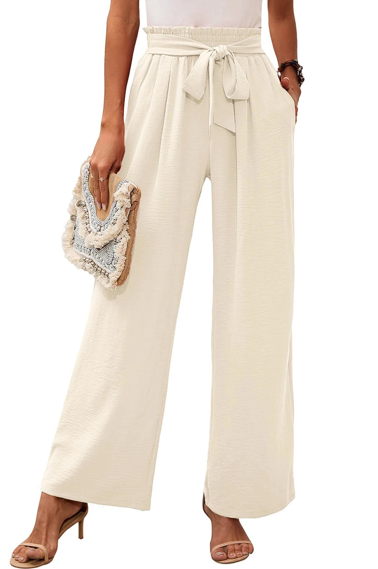 Fantaslook Womens Wide Leg Lounge Pants with Pockets High Waisted