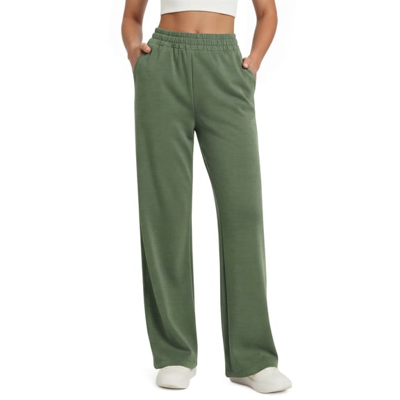 Fantaslook Womens Wide Leg Pants with Pockets High Waisted Casual Lounge Pants Work Office Pants