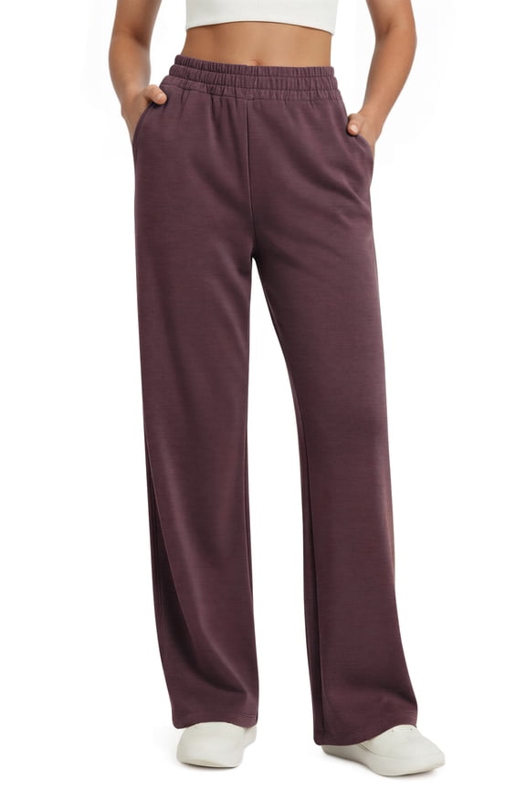 Womens Wide Leg Pants with Pockets High Waisted Casual Lounge Pants Work Office Pants