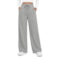 thumbnail image 1 of Fantaslook Womens Wide Leg Sweatpants High Waisted Baggy Pants Fashion Drawstring Athletic Sweatpants with Pockets, 1 of 11