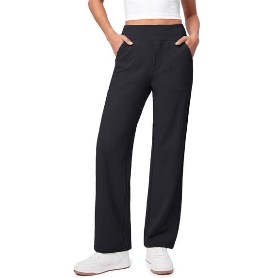Fantaslook Yoga Pants for Women Wide Leg Pants with Pockets High Waisted Casual Work Dress Pants