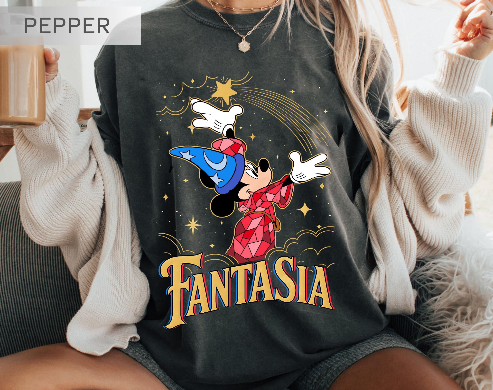 Fantasmic Sorcerer Mickey Wizard Shirt, Disney Classic Fantasia T-shirt ...