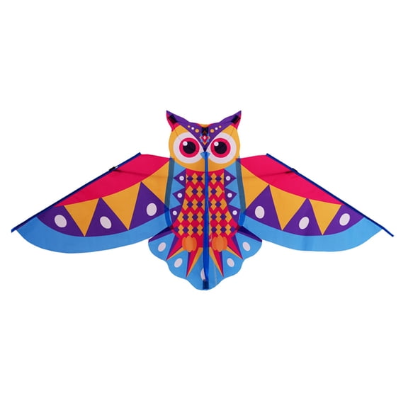 Fantasook Owl Kites For Kids Outdoor Activities Colorful Bright Color Design High Winds Resistance Fiberglass Frame Easy Assembly