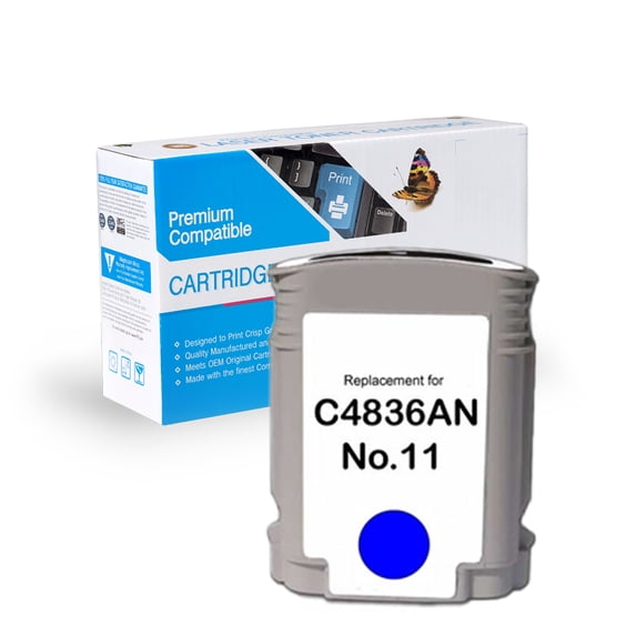 Fantastech Compatible # C4836AN Cyan Cartridge for DesignJet; OfficeJet; OfficeJet Pro; Business Inkjet, w. Free Delivery in the USA