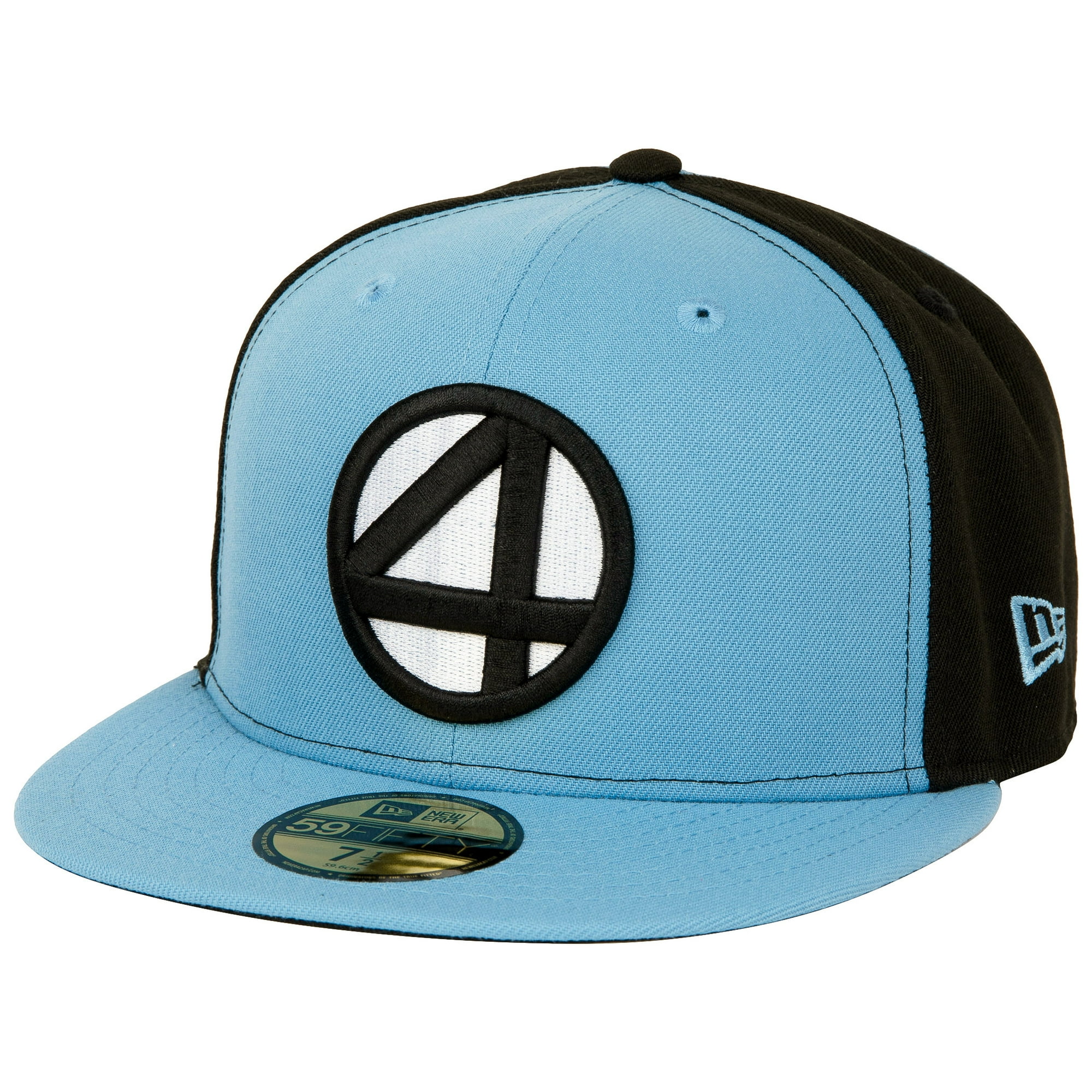 Fantastic 4 Logo Black and Blue Panels New Era 59Fifty Fitted Hat