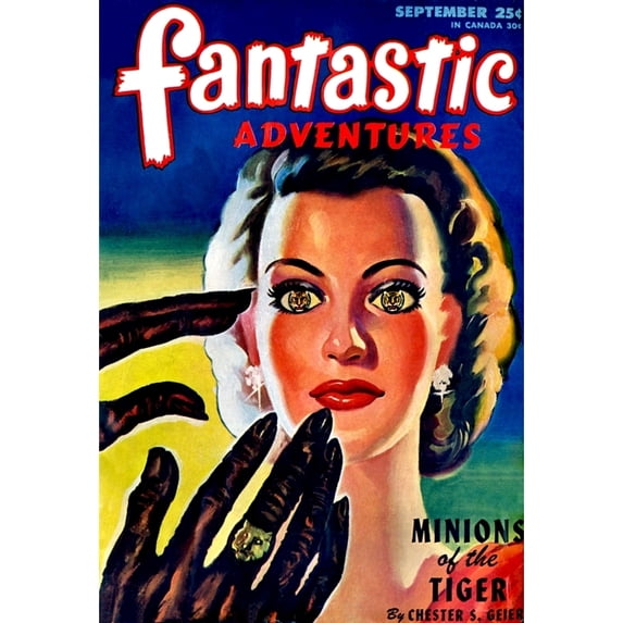 Fantastic Adventures - Minions Of The Tiger Poster Print By Mary Evans Picture Library (18 X 24)