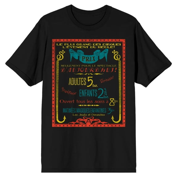 Fantastic Beasts 2 Colorful Vintage Poster Men's Black Graphic Tee-S