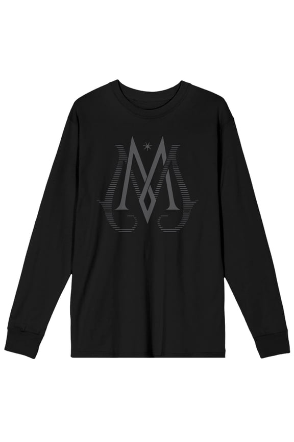 Fantastic Beasts 2 Movie Ministry of Magic Symbol Black Long Sleeve Graphic Shirt- L