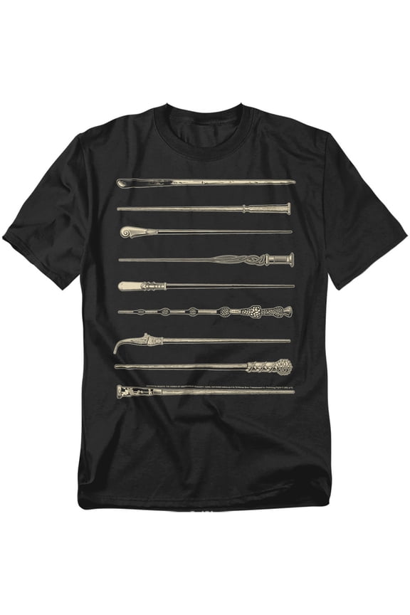 2 T-Shirt Wands Unisex Graphic Tee For Men & Women Black 