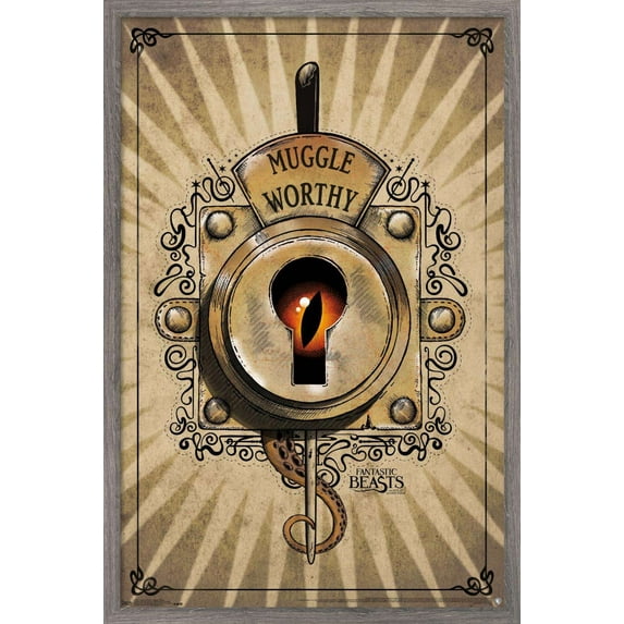 Fantastic Beasts And Where To Find Them - Muggle Worthy Wall Poster, 22.375" x 34", Framed